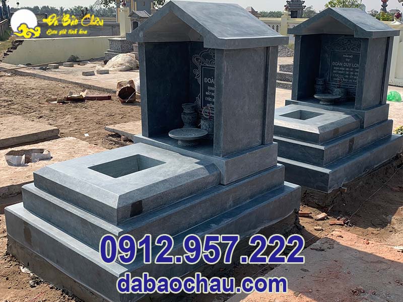 Lắp đặt mộ đá xanh rêu tại Thái Bình có tính thẩm mỹ cao
