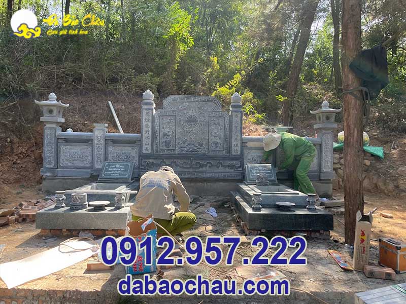 Nhân công lắp đặt mộ đá hoa cương tại Bắc Ninh