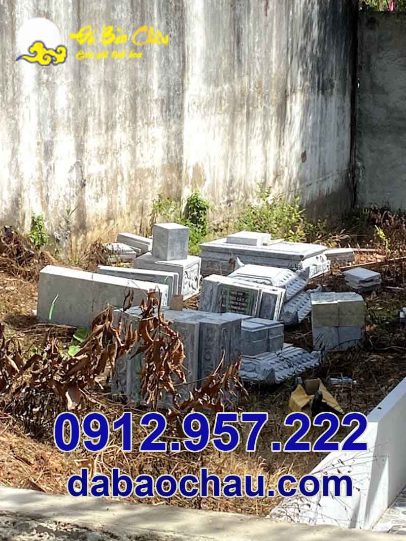 Các bộ phận của công trình tháp mộ để tro cốt tại Kiên Giang