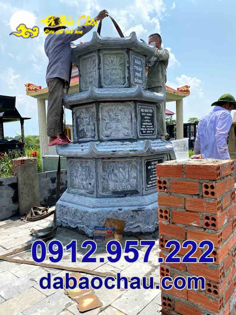 Hoàn thiện cơ bản công trình tháp mộ đá tại Vĩnh Long