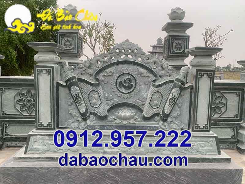 Mẫu cuốn thư đá được xây dựng và lắp đặt trong khu lăng mộ tại Đà Nẵng