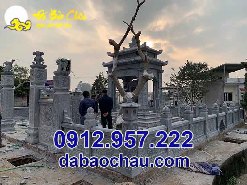 Công trình khu lăng mộ đá tại Bắc Ninh chế tác từ đá tự nhiên sở hữu độ bền bỉ cao