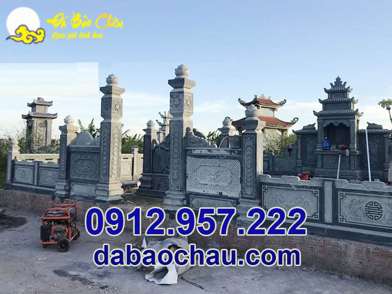Công trình nhà mồ đẹp bằng đá xanh đen được nhiều người dân yêu thích tại Kiên Giang