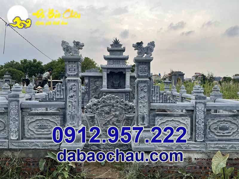 Hình ảnh lăng mộ đá nhà mồ tại Quảng Ngãi được chế tác tinh xảo
