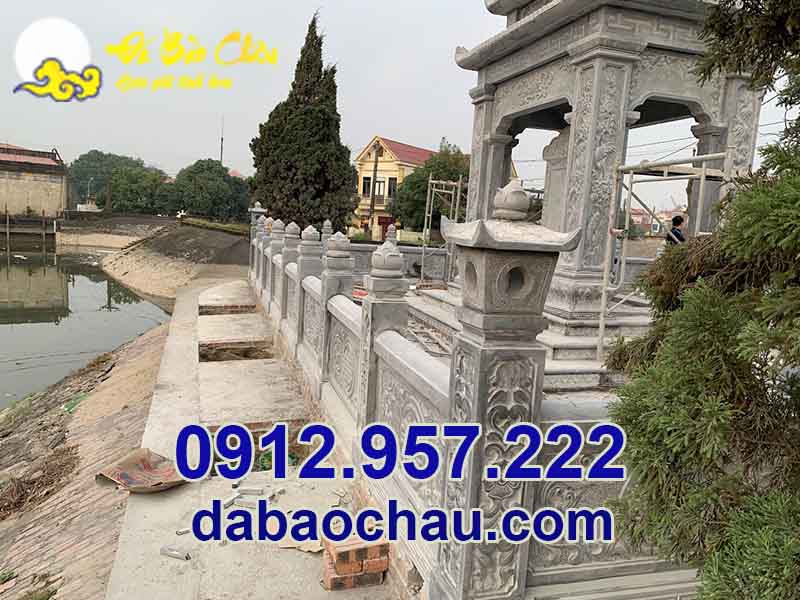 Lắp đặt lan can đá cho khu lăng mộ đá tại Bắc Ninh