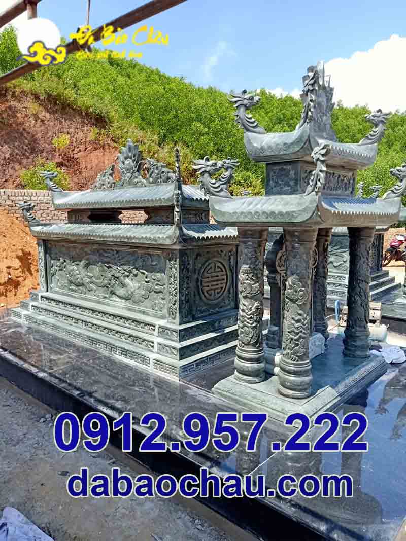 Đá xanh rêu được dùng trong chế tác lăng mộ đá đẹp tại Đà Nẵng