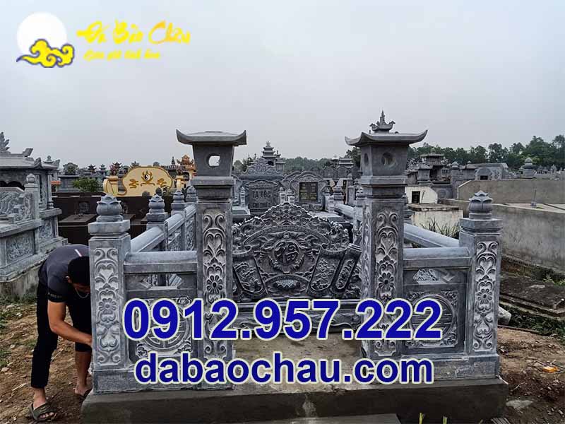 Lăng mộ đá nhà mồ đá tại Bình Định được chế tác đẹp mắt