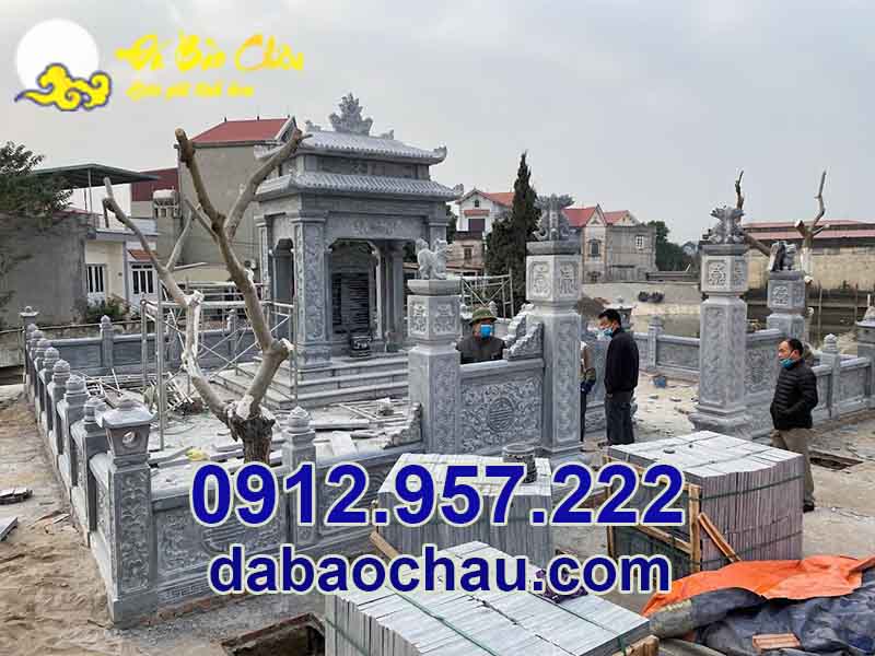 Công trình khu lăng mộ đá tại Ninh Xá - Bắc Ninh dần được hoàn thiện
