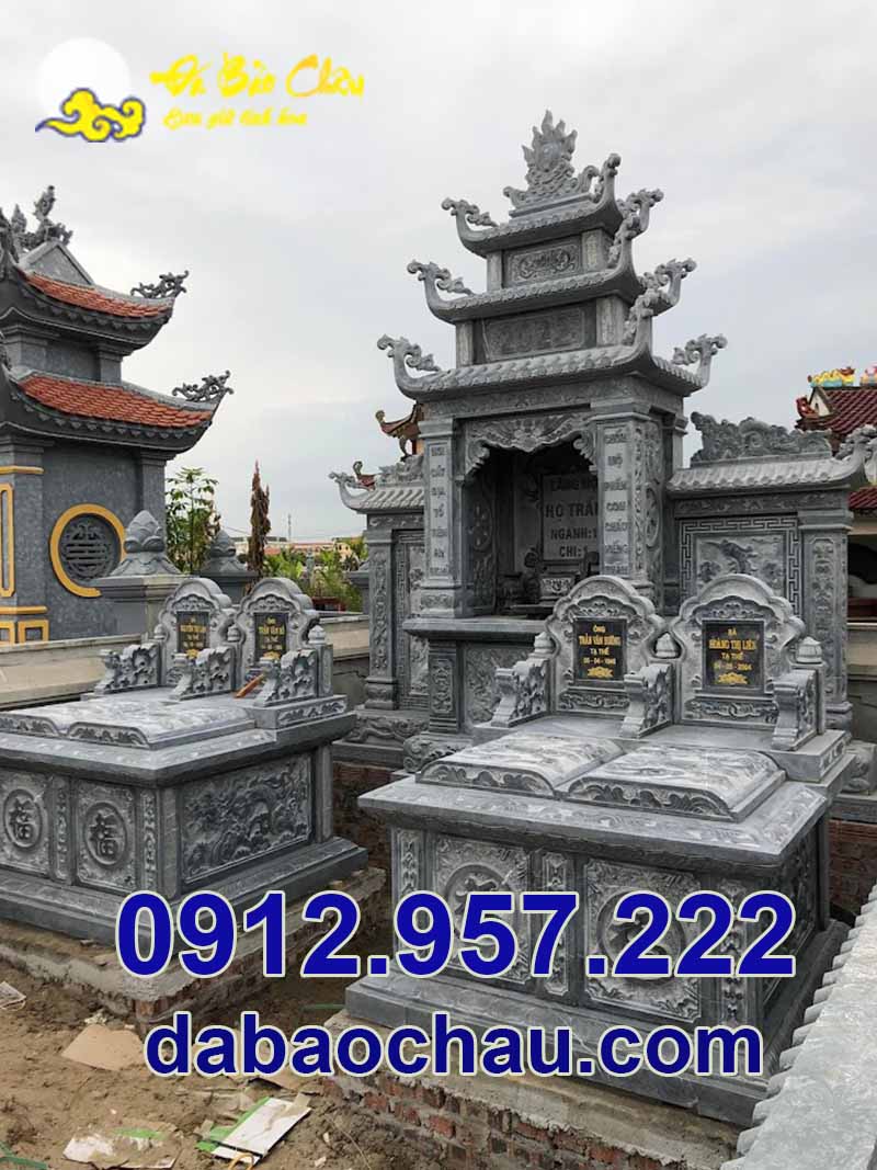 Mẫu khu lăng mộ đá dòng họ được lắp đặt tại Lâm Đồng
