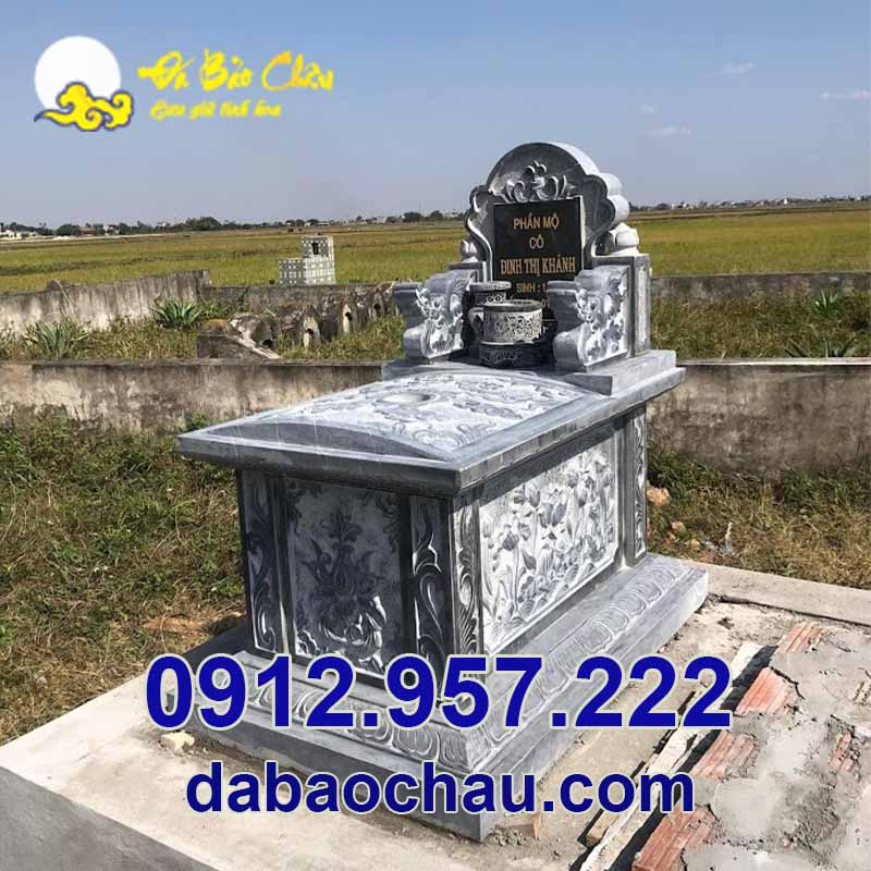 Mẫu mộ đá để tro cốt tại huyện Tuy Phước họa tiết tinh xảo