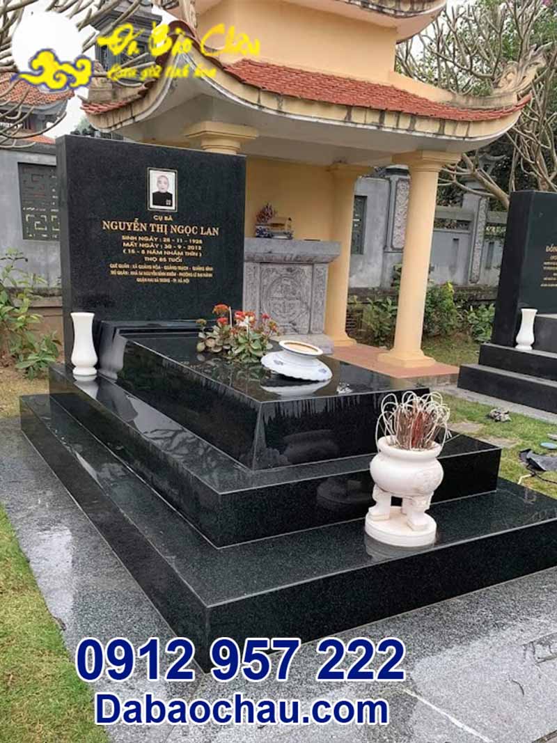 Mẫu mộ đá để tro cốt tại Sài Gòn chế tác bằng đá hoa cương 