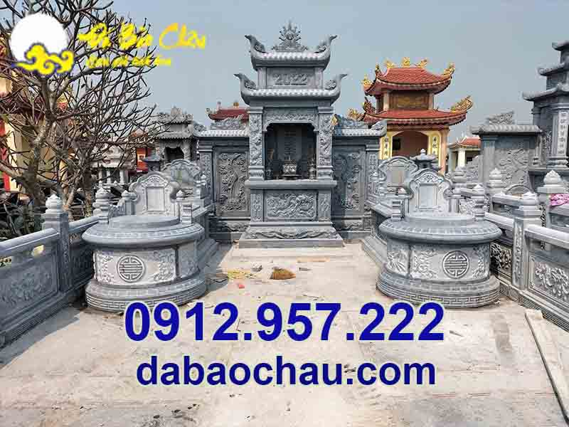 Địa chỉ làm lăng mộ đá tại Quảng Ninh - Đá Bảo Châu hoàn thiện mẫu mộ đá tròn đẹp 