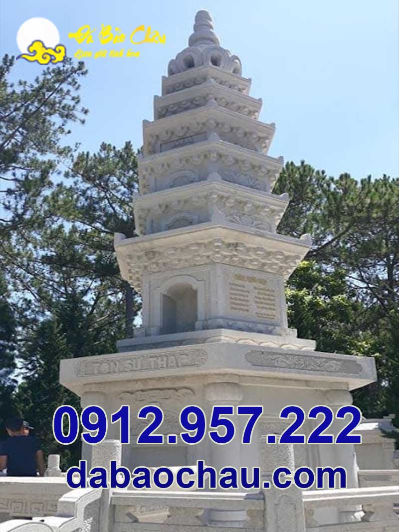 Chất liệu đá trắng dùng trong chế tác, xây mộ tháp để tro cốt Quảng Nam Quảng Ngãi