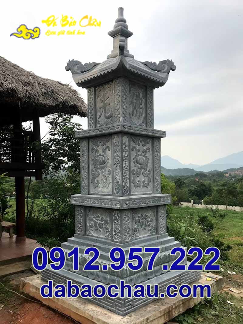 Chất liệu đá xanh đen dùng trong chế tác xây mộ tháp để tro cốt Quảng Nam Quảng Ngãi