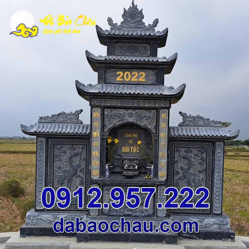Đá xanh đen chế tác lăng mộ đá tại Tuyên Quang