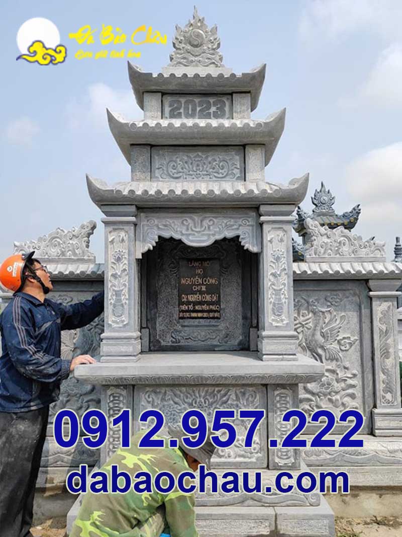 Đá mỹ nghệ Bảo Châu nhận lắp đặt công trình lăng mộ đá đẹp tại Thái Bình đảm bảo chất lượng