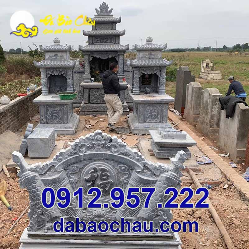 Khu nhà mồ lăng mộ đá tại Cà Mau đang được xây dựng bởi đội ngũ Bảo Châu