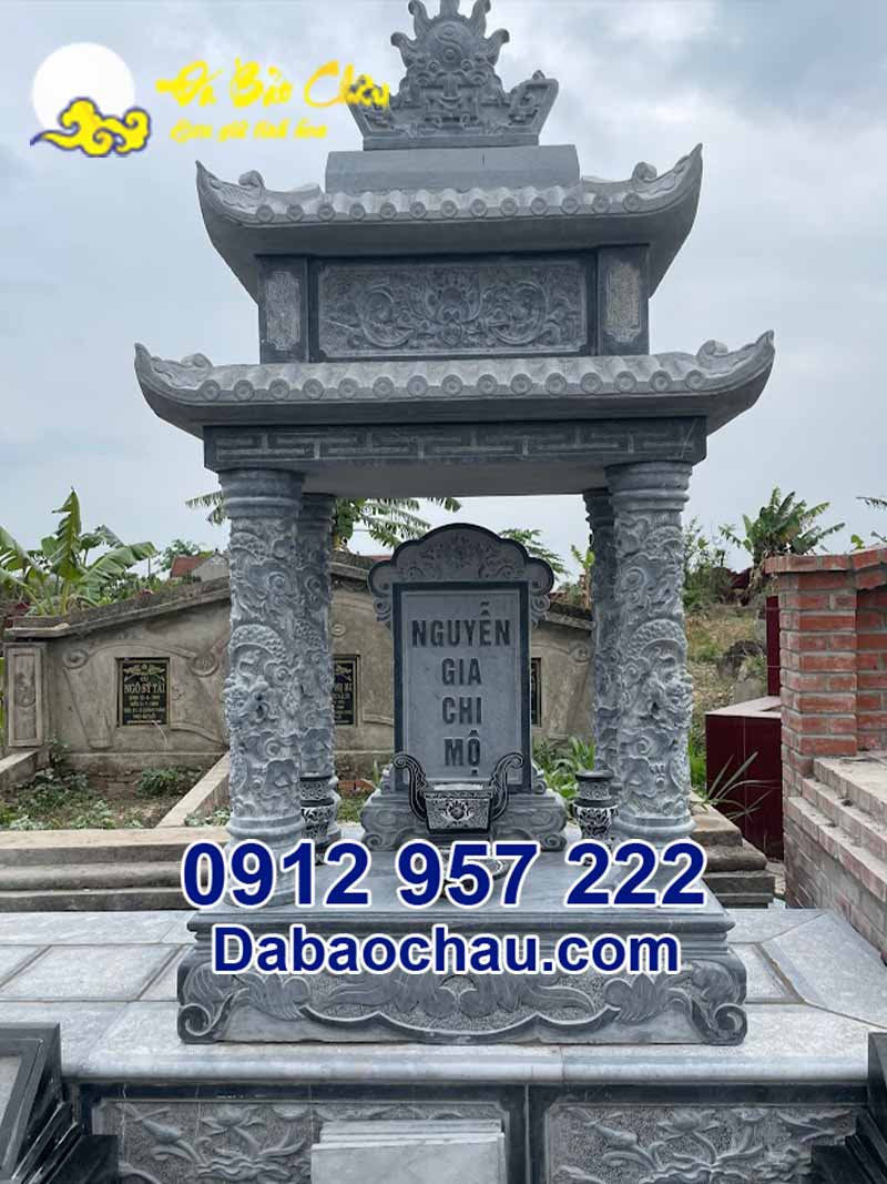 Mẫu nhà mồ lăng mộ đá tại Bình Thuận thờ dòng họ Nguyễn Gia
