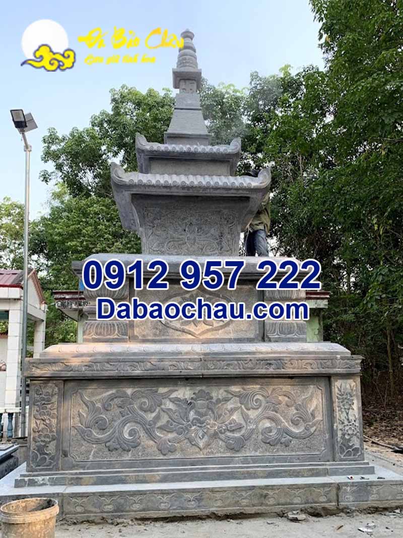 Tháp thờ cốt tại Phú Yên Bình Định làm từ đá xanh đen
