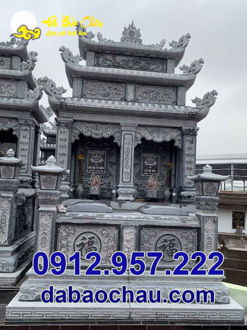 Chất liệu đá xanh đen dùng trong chế tác mộ đôi đá đẹp tại Ninh Thuận Bình Thuận