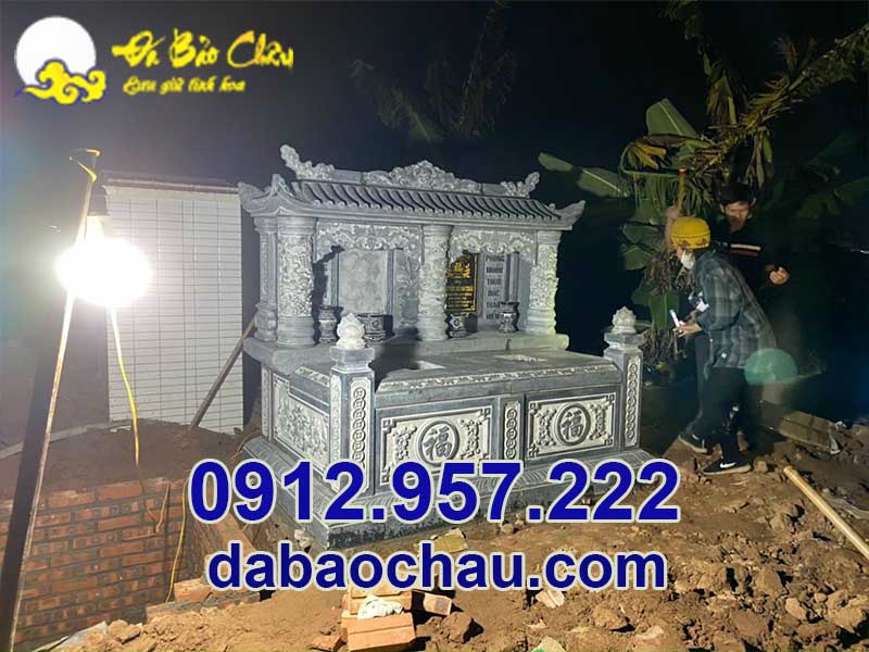 Công trình mộ đôi đá đẹp lắp đặt thị xã Cai Lậy - Tiền Giang