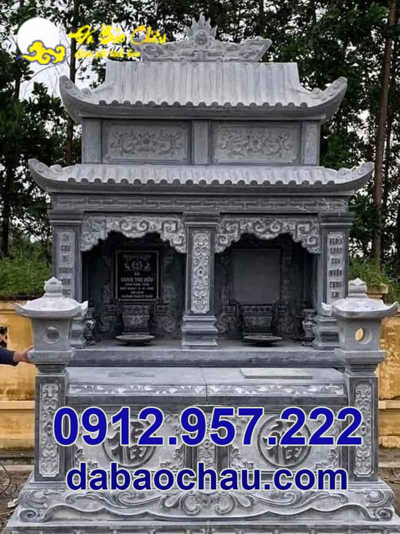 Mẫu mộ đôi đá đẹp lắp đặt tại Bình Định Phú Yên được nhiều gia chủ yêu thích