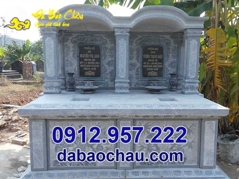 Công trình mộ đá đôi đẹp sang trọng tại Phan Thiết - Bình Thuận