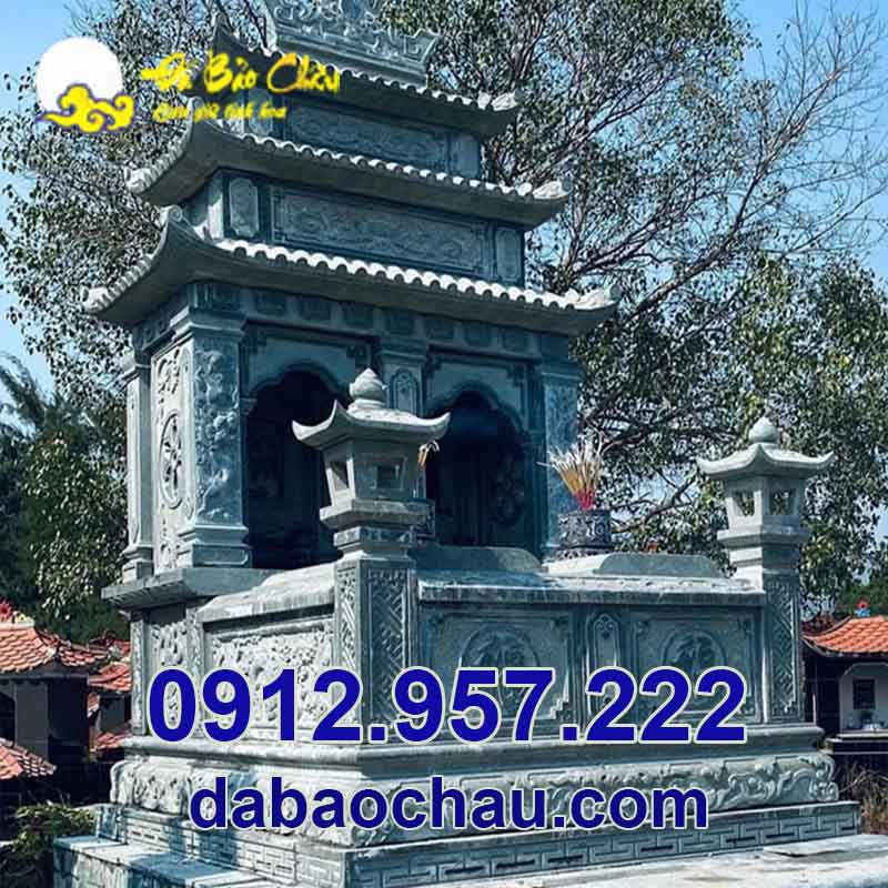 Mẫu mộ đôi ba mái được nhiều gia chủ yêu thích lắp đặt tại Lâm Đồng Kon Tum Gia Lai