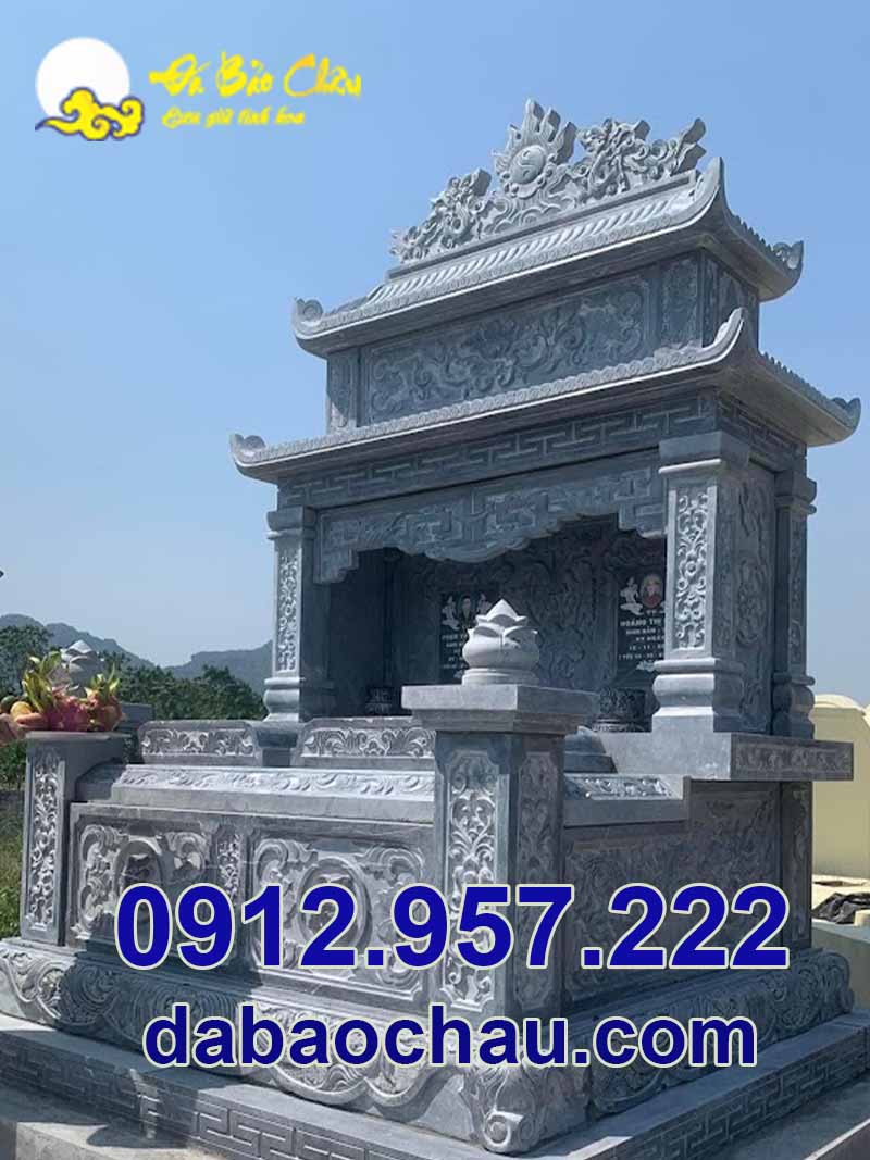 Công trình mộ đôi đá đẹp có mái tại Thái Bình Nam Định