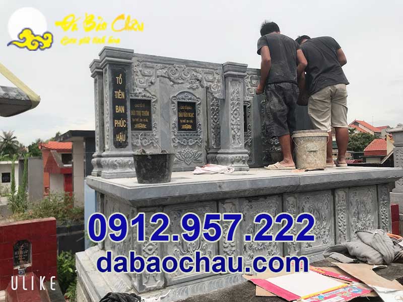 Đơn vị nhận lắp đặt mộ đá đôi tại Quảng Ninh chất lượng - Đá mỹ nghệ Bảo Châu