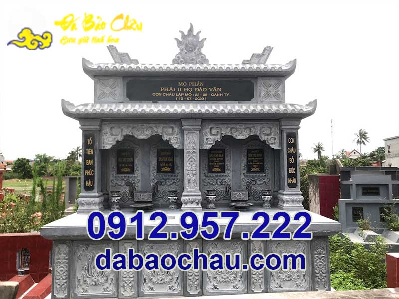 Kích thước mộ đá đôi tại Quảng Ninh được xây dựng chuẩn theo kích thước Lỗ ban phong thủy
