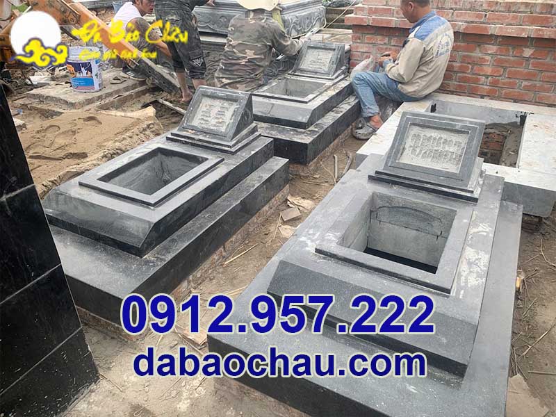 Xây dựng mẫu mộ đôi đá đẹp tại Tiền Giang thể hiện tình cảm, sự kính trọng của con cháu với người khuất