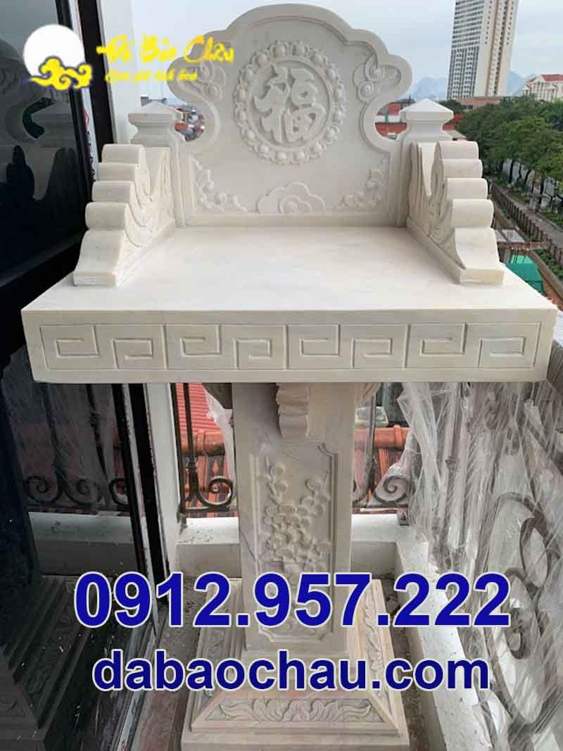 Mẫu bàn thờ thiên địa Hà Nội Hưng Yên chế tác từ đá tự nhiên tạo sự thuận tiện trong việc vệ sinh