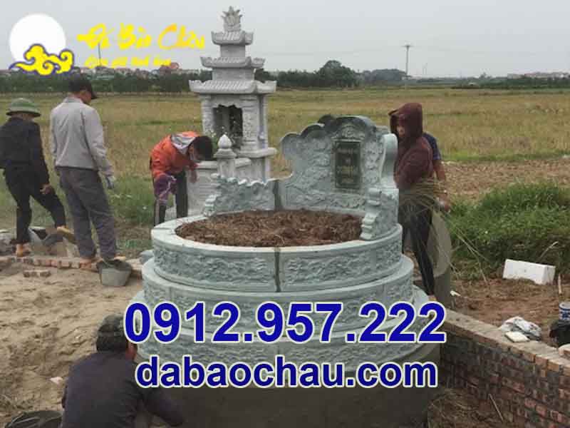 Bảo Châu nhận báo giá mẫu mộ đá hình tròn tại Yên Bái Lào Cai