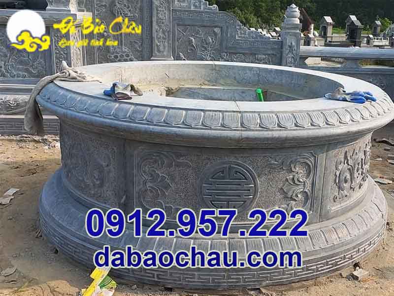 Nhận báo giá mẫu mộ tròn đá Quảng Bình Quảng Trị tại Bảo Châu