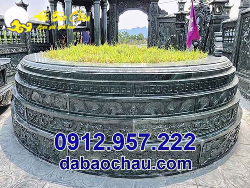 Công trình mộ hình tròn đẹp tại Yên Bái Lào Cai được chế tác từ đá tự nhiên nguyên khối
