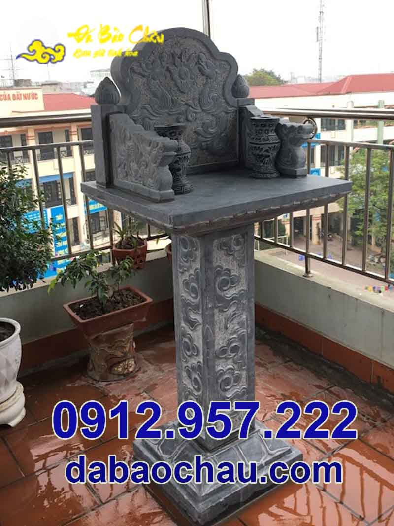 Mẫu bàn thờ thiên tại Điện Biên Sơn La đá xanh đen