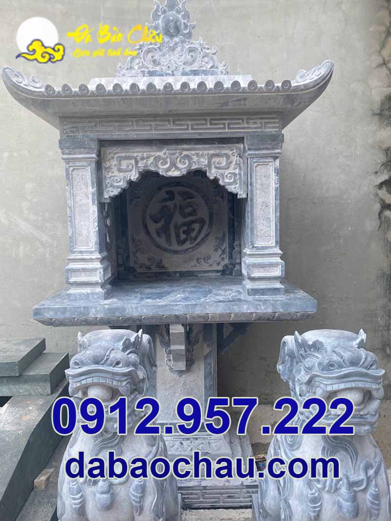 Mẫu bàn thờ ông thiên tại Quảng Bình Quảng Trị chế tác từ đá xanh đen