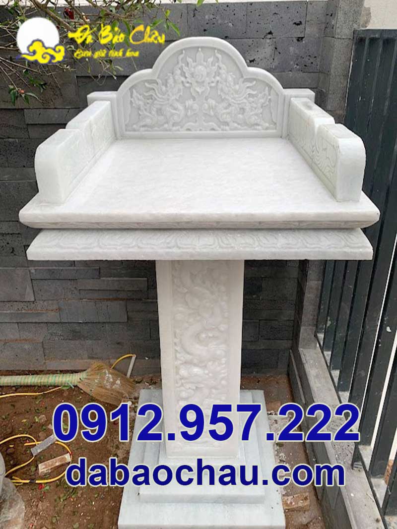 Chất liệu đá trắng trong chế tác bàn thiên đá đẹp tại Bình Định Phú Yên
