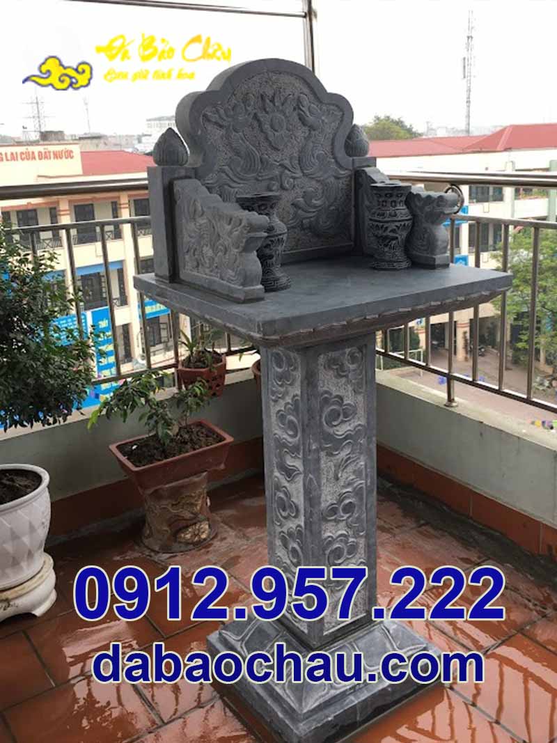 Lựa chọn chất liệu đá xanh đen trong chế tác bàn thờ thiên tại Bình Định Phú Yên