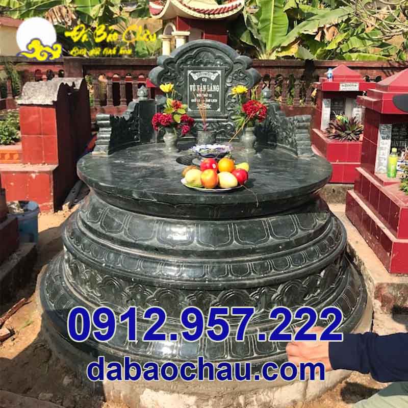 Mẫu mộ tròn đá đẹp Nam Định Thái Bình - công trình tâm linh độc đáo 