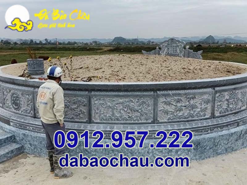 Đá Bảo Châu địa chỉ chuyên cung cấp lắp đặt mẫu mộ đá tròn Nam Định Thái Bình