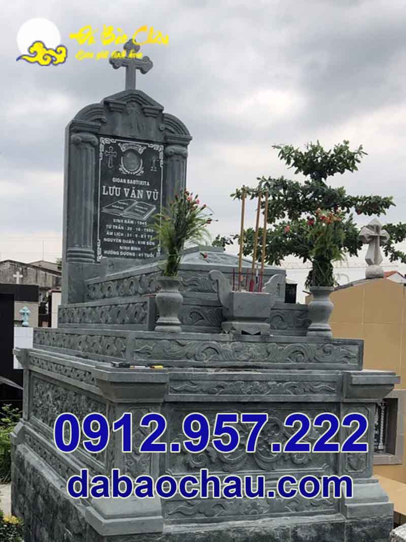 Kích thước mẫu mộ đá công giáo Bắc Ninh Hà Nội chuẩn thước Lỗ Ban