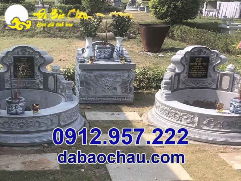 Kích thước mộ tròn đá đẹp Điện Biên Sơn La cần chuẩn kích thước phong thủy