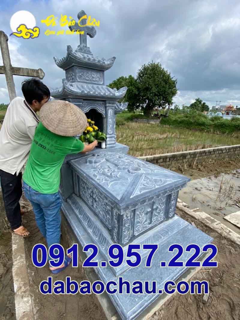 Lăng mộ công giáo bằng đá đẹp Bắc Ninh Hà Nội sở hữu giá thành phải chăng