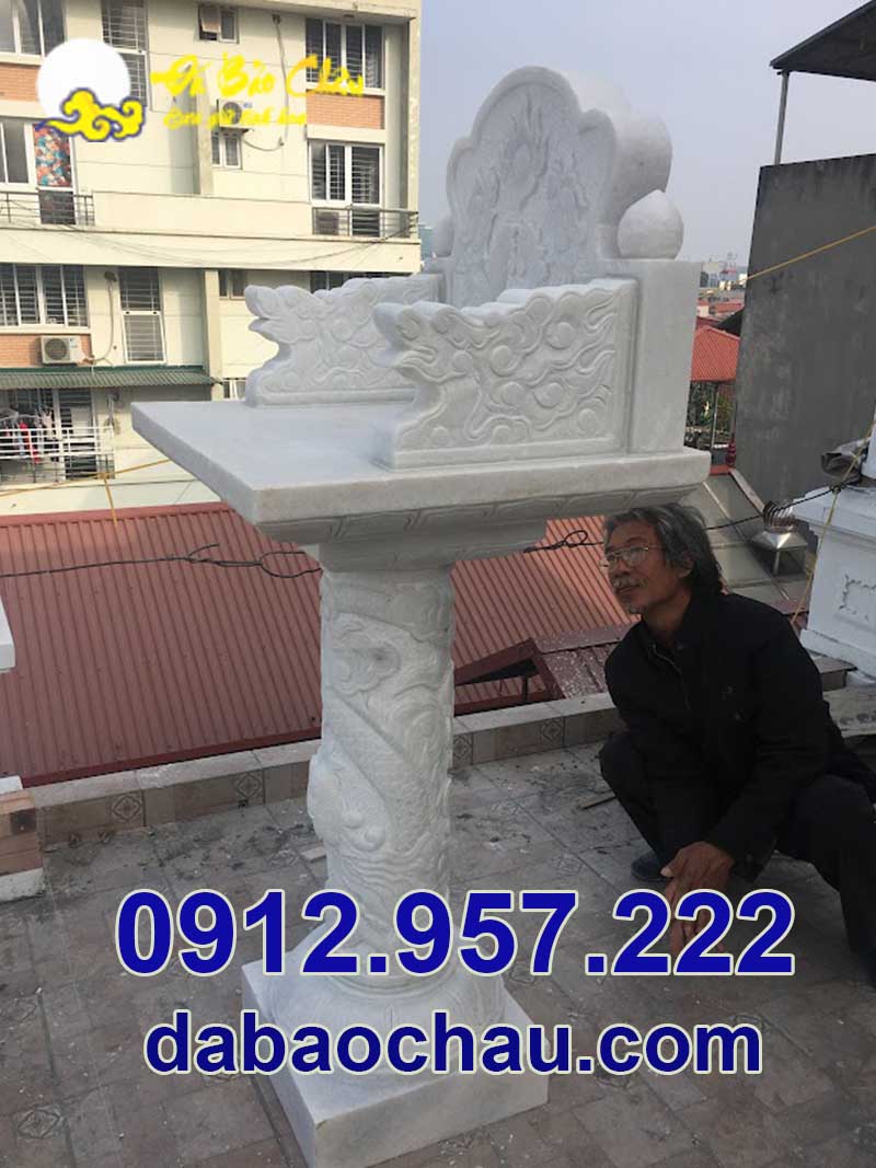 Mẫu bàn thờ ông thiên ngoài trời Nam Định Thái Bình chạm khắc tỉ mỉ tinh tế