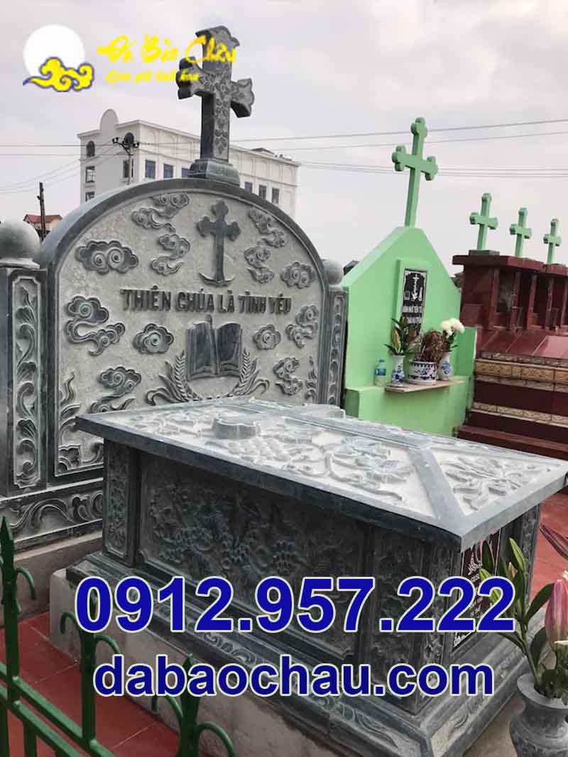 Mẫu bia mộ đá công giáo đẹp Hải Phòng Bắc Giang