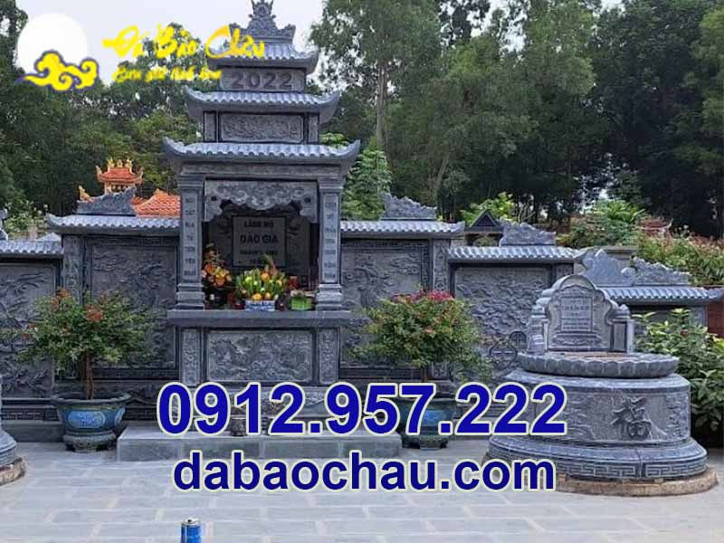 Lăng mộ đá tròn đẹp Tuyên Quang Thái Nguyên chuẩn theo kích thước Lỗ Ban