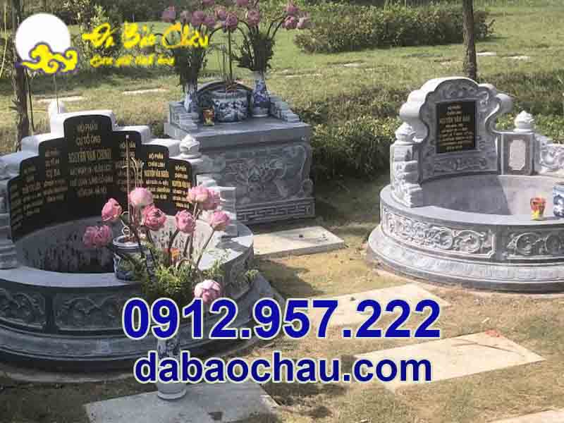 Quy trình lắp đặt mẫu mộ tròn đẹp Quảng Ninh Bắc Giang thực hiện bởi Bảo Châu