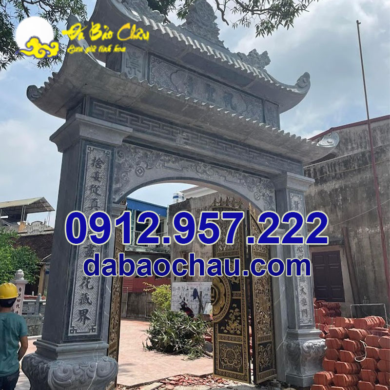 Cổng đá một lối đi tại Hải Phòng Quảng Ninh được thiết kế phù hợp với phần cửa nhà